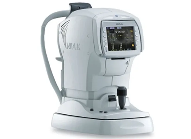 Ocular biometry instrument with control screen from the eye measurement lineup